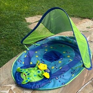 Blue and Green Baby Pool with Canopy